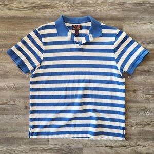 Daniel Cremieux Classic Blue and White Polo Shirt